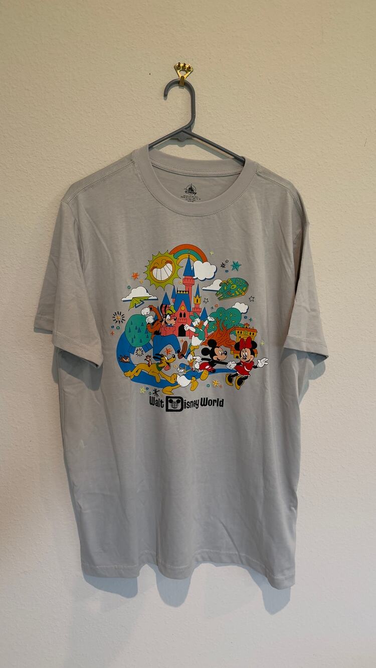 Disney Parks Walt Disney World Play in the Parks Embroidered T-shirt Large NWT